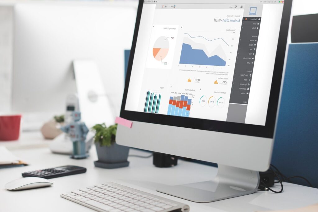 Business Chart Visual Graphics Report Concept